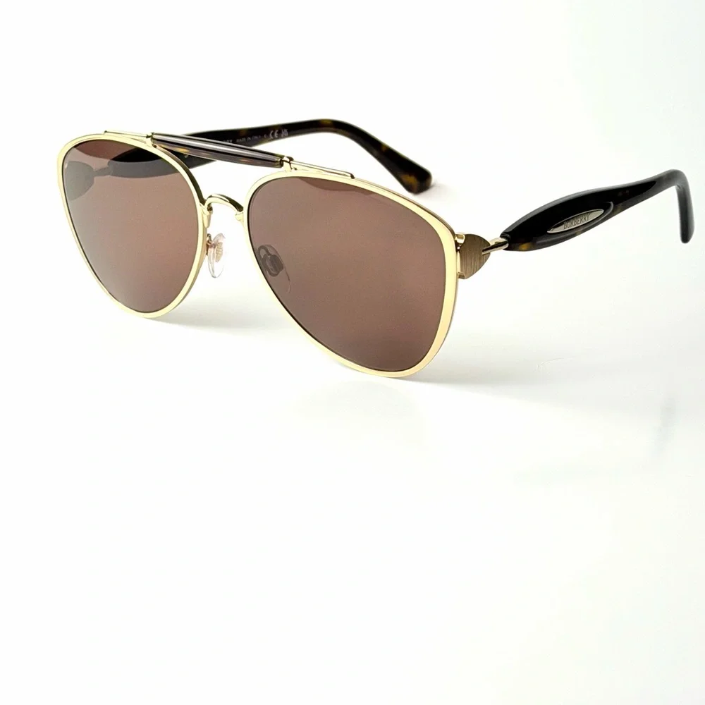 Burberry B 3160 1109/73 Sunglasses   Brown Gold Lenses Pilot Aviator  61mm